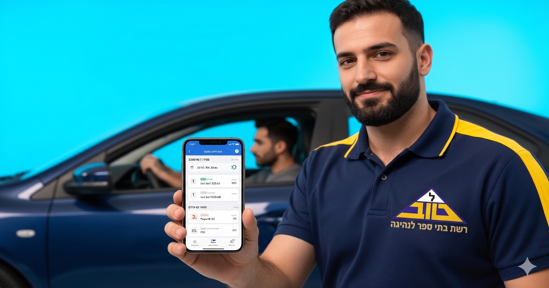 האפליקציה של בית ספר טוב לניהול שיעורי נהיגה ותשלומים